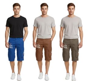 FQ1924 Mael Herren Freizeit-Bermuda Cargo-Shorts Baumwoll-Hose Sommer-Hose 21900196 Blau, Braun oder Khaki FQ1924 Mael Herren Freizeit-Bermuda Cargo-Shorts Baumwoll-Hose Sommer-Hose 21900196 Blau, Braun oder Khaki