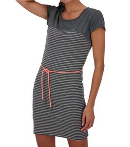 Vestido de verano ClarissaAK B de ALIFE AND KICKIN para mujer, con cordón ajustable en la cintura, minivestido de algodón, gris 58427169