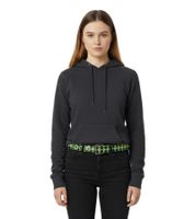 FALL OUT BOY Gürtel der Alternative-Rock-Band für Damen und Herren Einheitsgröße 100cm mit Rautenmuster und Schriftzug Freizeit-Gürtel Schwarz/Grün