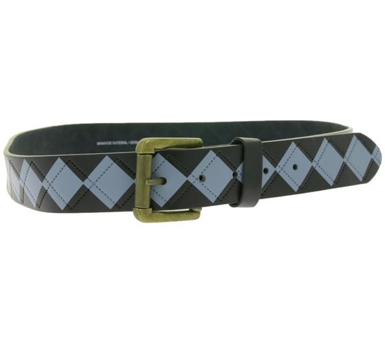 Cintura unisex con scritta "FALL OUT BOY" e fibbia con logo stampato. Cintura casual, nero/verde/blu.