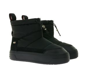Tommy Hilfiger Flag Nylon Mini Snowboot Damen Schlupf-Stiefelette wasserabweisende Stiefelette 31198933 Schwarz