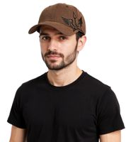 Red Jumpsuit Apparatus Unisex Trucker-Cap Rock-Band Base-Cap mit RJA-Wing-Logo TC110825RJA Braun