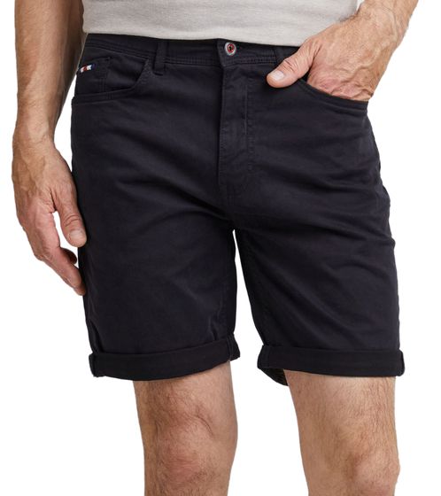 Bermuda casual da uomo FQ1924 Josh, pantaloni in cotone con risvolto, 21900320-ME, neri