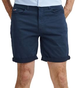 Bermuda décontracté Josh FQ1924 pour homme, pantalon en coton avec revers, 21900320 193923 Bleu marine