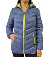 KangaROOS Damen Stepp-Jacke Übergangs-Weste mit Kapuze Herbst-Jacke 95573058 Blau