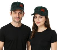 The Used Unisex Baumwoll-Cap im millitärischen Schnitt mit leicht gebogenen Schnitt Schwarz/Rot