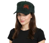 The Used Unisex Baumwoll-Cap im millitärischen Schnitt mit leicht gebogenen Schnitt Schwarz/Rot