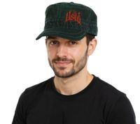 The Used Unisex Baumwoll-Cap im millitärischen Schnitt mit leicht gebogenen Schnitt Schwarz/Rot