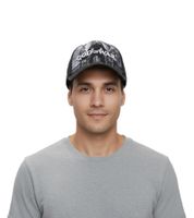 GOD OF WAR Unisex Trucker-Cap aus dem Gaming-Bereich Base-Cap mit Silhouette TC125186GCW0 Schwarz/Grau/Weiß