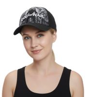 GOD OF WAR Unisex Trucker-Cap aus dem Gaming-Bereich Base-Cap mit Silhouette TC125186GCW0 Schwarz/Grau/Weiß
