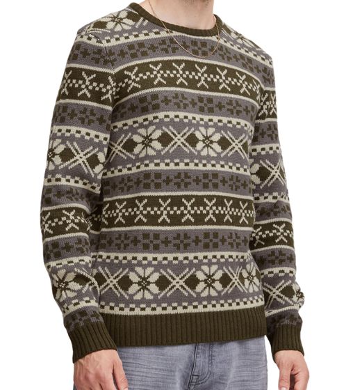 11 PROJECT PRPasco Men's Wool-Blend Knit Sweater, Long-Sleeved Shirt, 20716671, 190414, Blue/White/Black
