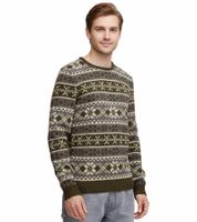 11 PROJECT PRPasco Herren Strick-Pullover mit Wollanteil Langarm-Shirt 20716671 190414 Blau/Weiß/Schwarz