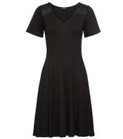 Abito in jersey da donna Laura Scott, elegante abito estivo con scollo a V, abito midi 48776749 Nero