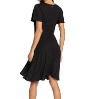 Abito in jersey da donna Laura Scott, elegante abito estivo con scollo a V, abito midi 48776749 Nero