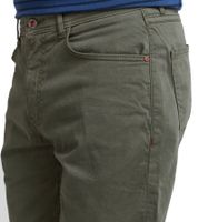 Bermudas casuales FQ1924 Josh para hombre, pantalones de algodón con dobladillo vuelto, 21900320 en azul marino, negro o verde oliva