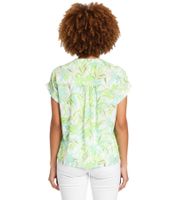 Chemisier femme BOYSEN'S à imprimé tropical intégral, manches courtes, 92863843, Vert/Blanc/Gris
