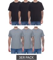 3er Pack PUMA Herren Baumwoll-Shirt T-Shirts Rundhals-Shirt Basic-Shirt 678256 02 in Schwarz oder 683509 01 in Grau