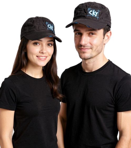 Cappellino unisex in cotone Camp Kill Yourself dal taglio militare con taglio leggermente curvo FC101711CKY Nero
