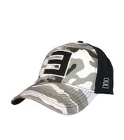 Eminem Unisex Trucker-Cap mit Logo-Stickerei im Camouflage-Look Baseball-Cap TC102253EMM Schwarz/Weiß/Grau