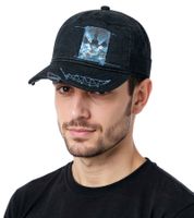 Gorra unisex de algodón WWE "The Fiend" de corte militar y ajuste ligeramente curvado FC105892NGH Negra