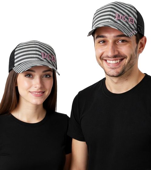 Pussycat Dolls Unisex R&B Trucker-Cap Baseball-Cap mit atmungsaktiven Mesh-Einsatz Baumwoll-Cap Fan-Mütze TC110472PCD Schwarz/Weiß