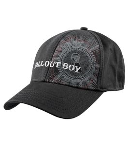 Fall Out Boy Unisex Pop-Punk Trucker-Cap mit Logo-Stickerei Baseball-Cap TC104179FOB Schwarz