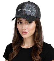 Fall Out Boy Unisex Pop-Punk Trucker-Cap mit Logo-Stickerei Baseball-Cap TC104179FOB Schwarz
