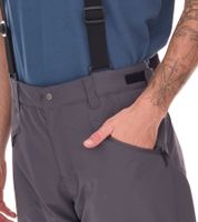 Herren Ski-Funktions-Thermohose mit abnehmbarem Latz wasserdichte Snowboard-Hose Schneehose 964505 Grau