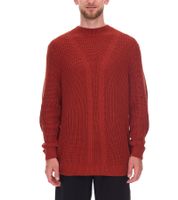Pull torsadé pour homme, col rond durable 970108 Marron rouille