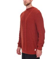 Pull torsadé pour homme, col rond durable 970108 Marron rouille