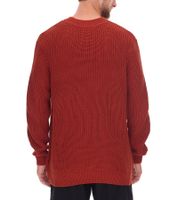Pull torsadé pour homme, col rond durable 970108 Marron rouille