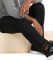 2er Pack Herren Jeans-Hose Denim-Hose im 5-Pocket-Style Baumwoll-Jeans 968201 Schwarz/Blau