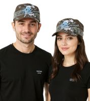 Underoath Unisex Metalcore-Band Baumwoll-Cap im millitärischen Schnitt mit leicht gebogenen Schnitt FC107551UND Braun