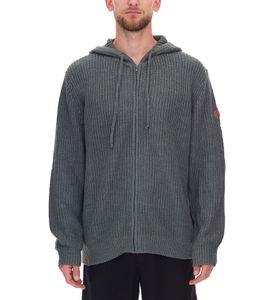 Cardigan basic da uomo con cappuccio, maglia grossa 922048 Verde eucalipto Cardigan basic da uomo con cappuccio, maglia grossa 922048 Verde eucalipto