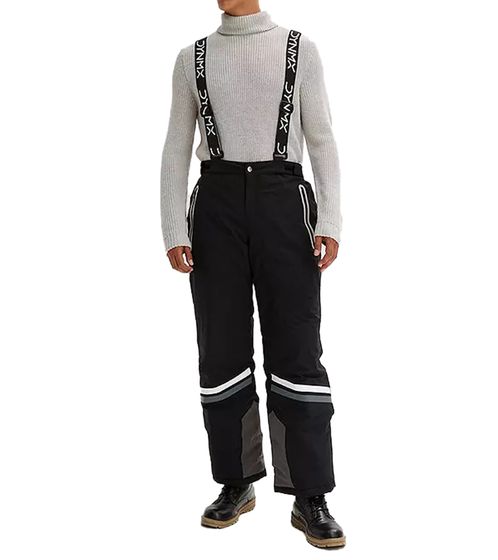 Men's Functional Ski Pants with Snow Guard, Thermal Pants, Straight-Leg, Regular-Fit, Snow Pants, 905129 Black