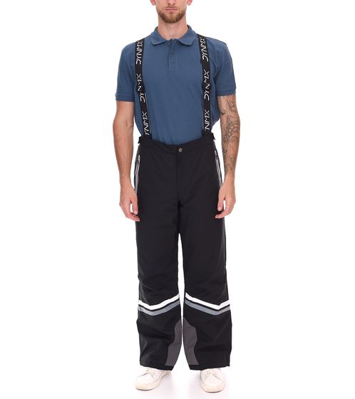 Pantalones de esquí funcionales para hombre con paranieves, pantalones térmicos, pernera recta, corte regular, pantalones de nieve, 905129 negro
