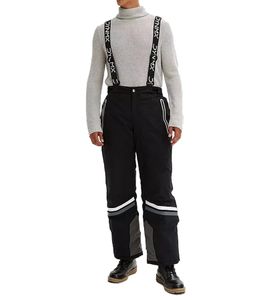 Ski-Funktions-Hose für Herren mit Schneefang Thermo-Hose Straight-Leg Schnee-Hose Regular-Fit 905129 Schwarz