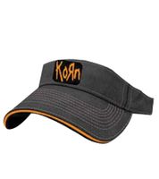 Korn Unisex Visor-Cap Metal-Band mit Logo-Stickerei Baumwoll-Cap Fan-Mütze 1134KRN Grau