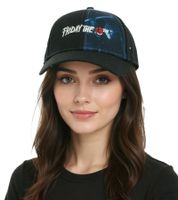 Friday the 13th Unisex Trucker-Cap stylische Baumwoll-Cap Baseball-Cap TC105442FTT Schwarz