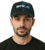 Friday the 13th Unisex Trucker-Cap stylische Baumwoll-Cap Baseball-Cap TC105442FTT Schwarz