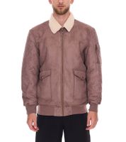 Herren Kernige Jacke in Wildlederoptik mit Teddykragen Outdoor-Jacke 955829 Hell-Braun