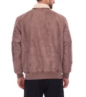Herren Kernige Jacke in Wildlederoptik mit Teddykragen Outdoor-Jacke 955829 Hell-Braun