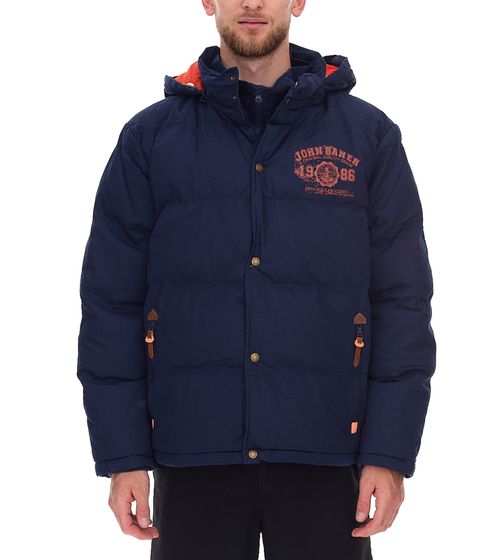 Veste matelassée pour homme, veste d'hiver durable à capuche amovible, 930631 Bleu foncé