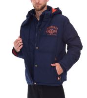 Men's Quilted Jacket, Sustainable Winter Jacket with Detachable Hood, 930631 Dark Blue Men's Quilted Jacket, Sustainable Winter Jacket with Detachable Hood, 930631 Dark Blue