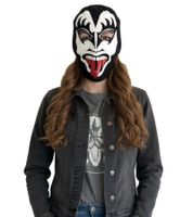 Gorro KISS con estampado frontal grande, gorro de punto con logo en el cuello, SK162063KIS negro