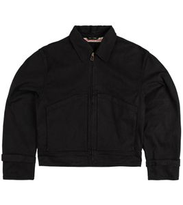 Stockholm (Surfboard) Club Logo Work Jacket Herren Jeans-Jacke mit Logo-Print auf der Rückseite Denim-Jacke Schwarz