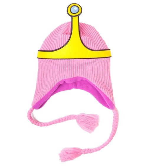 ADVENTURE TIME Princess Bonnibel Bubblegum Kids Beanie Hat with Braids KC0SXBADV Pink