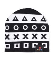 Gorro PlayStation con símbolos de PlayStation, gorro de juego, gorro de punto, producto para fans KC042612SNY, negro/blanco