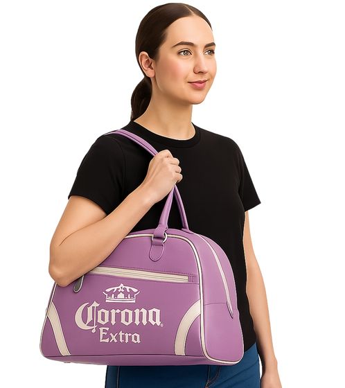 Bolso de mano para mujer con logo de Corona Beer Bowling Bag, 31 x 22 x 12 cm, rosa MB53346COR0