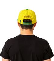 LEYENDAS DE LA COPA MUNDIAL Gorra de béisbol unisex con diseño de Brasil Gorra de algodón con estampado de jugador de fútbol Gorra con visera curva con estampado del número 9 Aspecto dañado TC123027WCL Amarillo/Multicolor